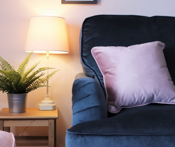 Redesigning Our Living Room With A Pink And Blue Sofa