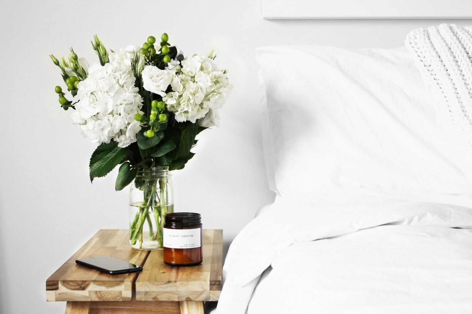 clean fresh airy colours in your bedroom to get a good night's sleep